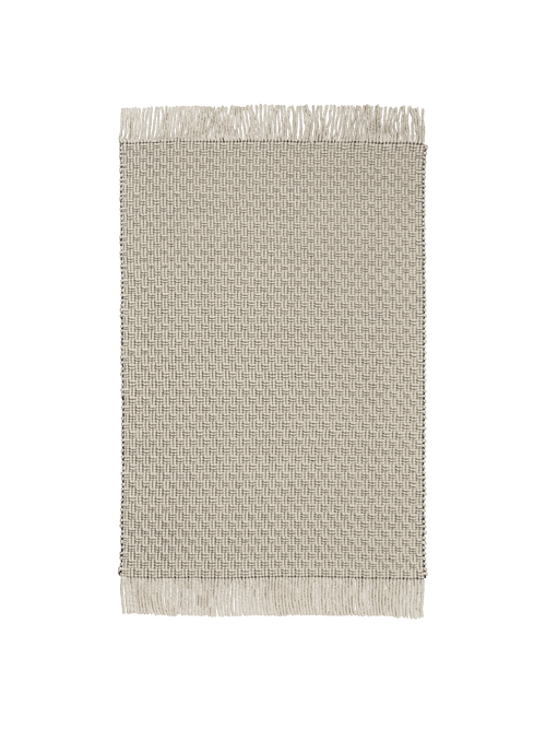 ferm LIVING Udo Rug 170 x 240 cm – Off-white / Black