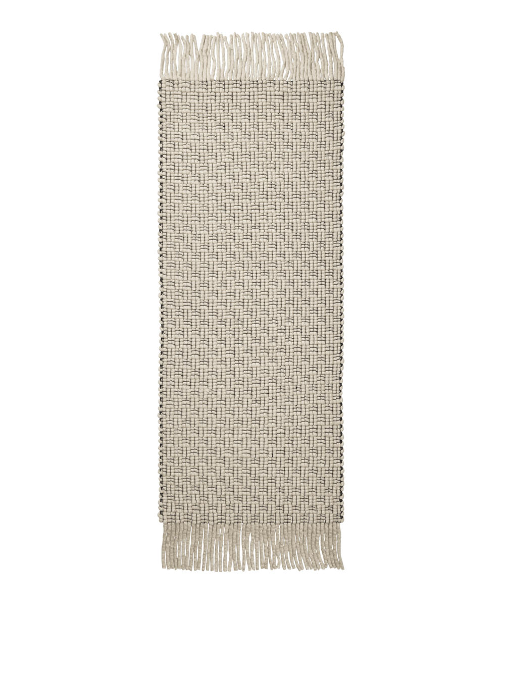 ferm LIVING Udo Runner 80 x 200 cm – Off-white / Black