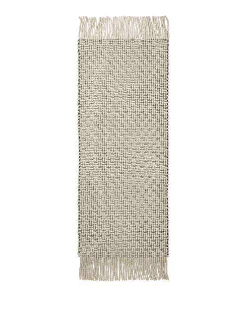 ferm LIVING Udo Runner 80 x 200 cm – Off-white / Black
