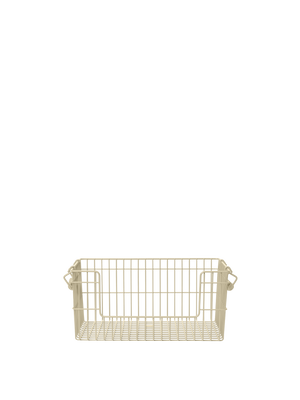 ferm LIVING Cala Open Stackable Basket H13 cm – Set of 2 – Cashmere