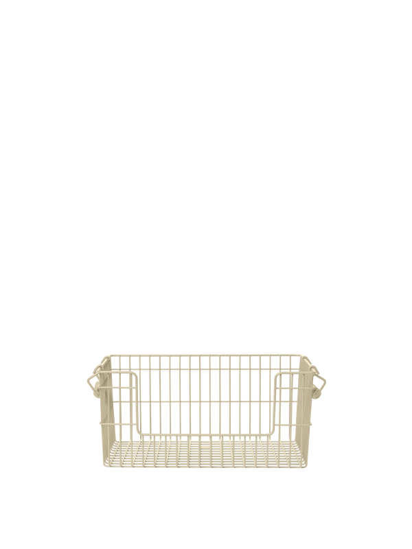 ferm LIVING Cala Open Stackable Basket H13 cm – Set of 2 – Cashmere