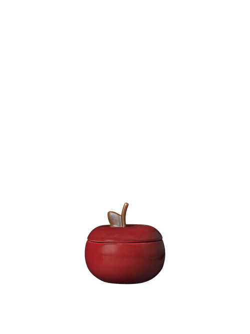 ferm LIVING Apple Ceramic Container Ø9.5 – Deep Red