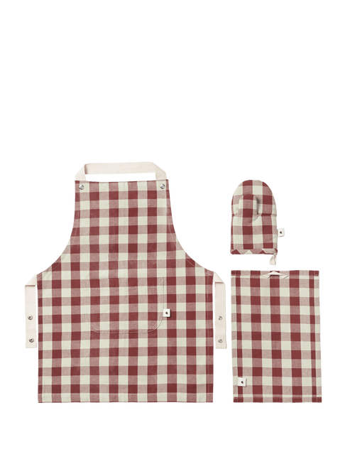 ferm LIVING Bothy Kids Kitchen Set – Cinnamon / Grey Green