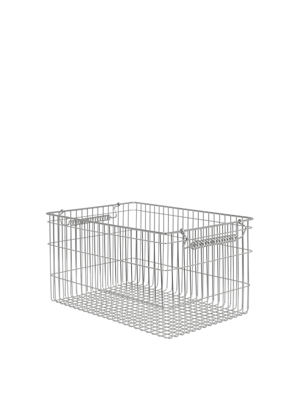 ferm LIVING Cala Stackable Baskets – Set of 2 – Stainless Steel