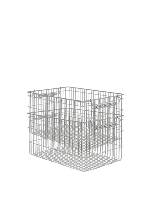 ferm LIVING Cala Stackable Baskets – Set of 2 – Stainless Steel