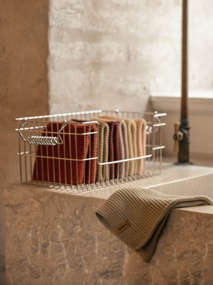 ferm LIVING Cala Open Stackable Basket H13 cm – Set of 2 – Stainless Steel
