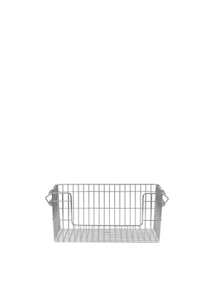 ferm LIVING Cala Open Stackable Basket H13 cm – Set of 2 – Stainless Steel