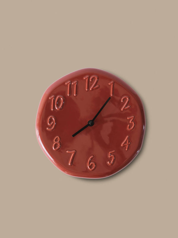 ferm LIVING Loopi Wall Clock – Baked Clay