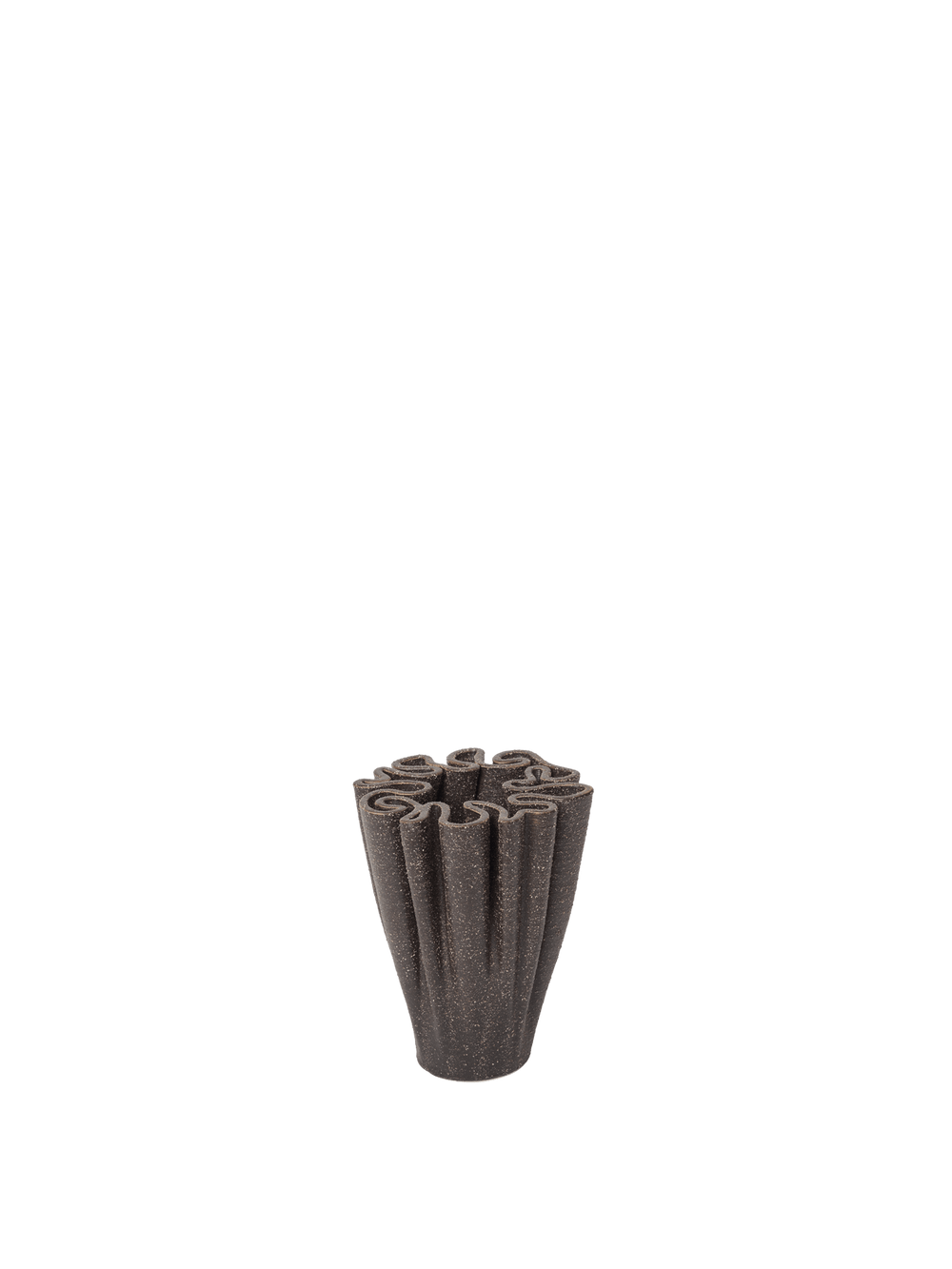 ferm LIVING Dedali Vase H11 cm – Dark Brown