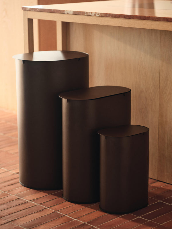 ferm LIVING Enkel Bin Large – Dark Chocolate