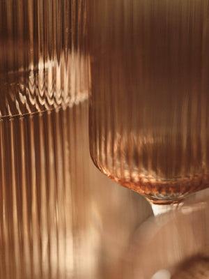 ferm LIVING Ripple Champagne Flutes – Set of 2 – Blush