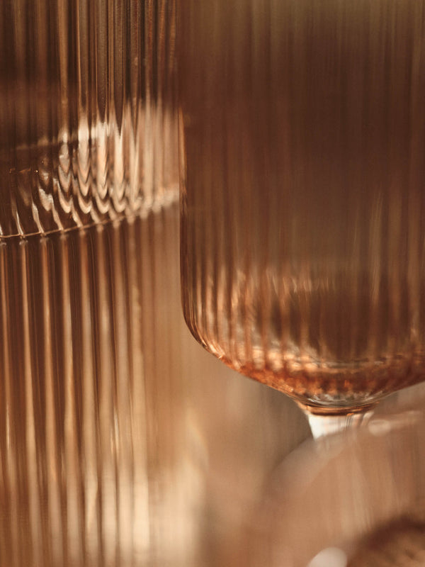 ferm LIVING Ripple Champagne Flutes – Set of 2 – Blush