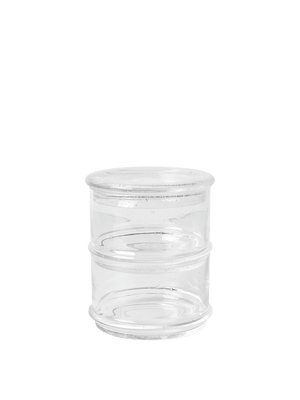 ferm LIVING Boya Stackable Containers Ø10.5 – Set of 2 – Clear with Bubbles