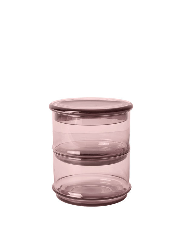ferm LIVING Boya Stackable Containers Ø10.5 – Set of 2 – Mauve