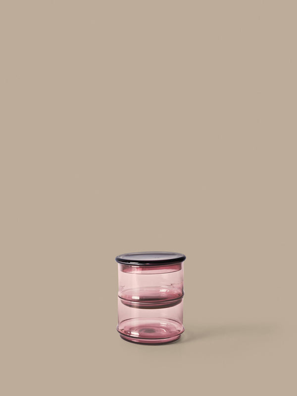 ferm LIVING Boya Stackable Containers Ø10.5 – Set of 2 – Mauve
