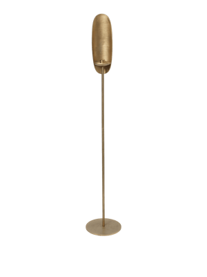 ferm LIVING Agapé Floor Candle Holder – Brass Finish