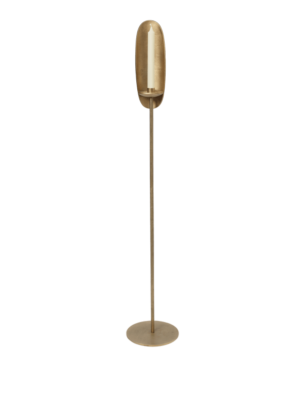 ferm LIVING Agapé Floor Candle Holder – Brass Finish