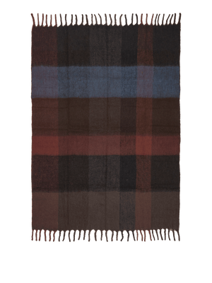 ferm LIVING Blur Mohair Blanket – Dark Chocolate / Oxide Red