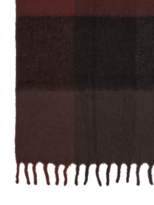ferm LIVING Blur Mohair Blanket – Dark Chocolate / Oxide Red