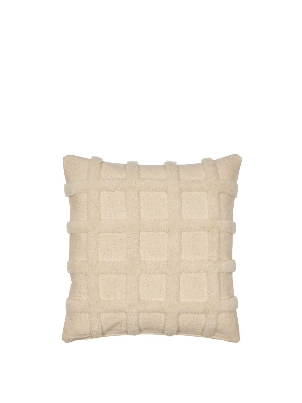 ferm LIVING Norte Grid Cushion – Off-white