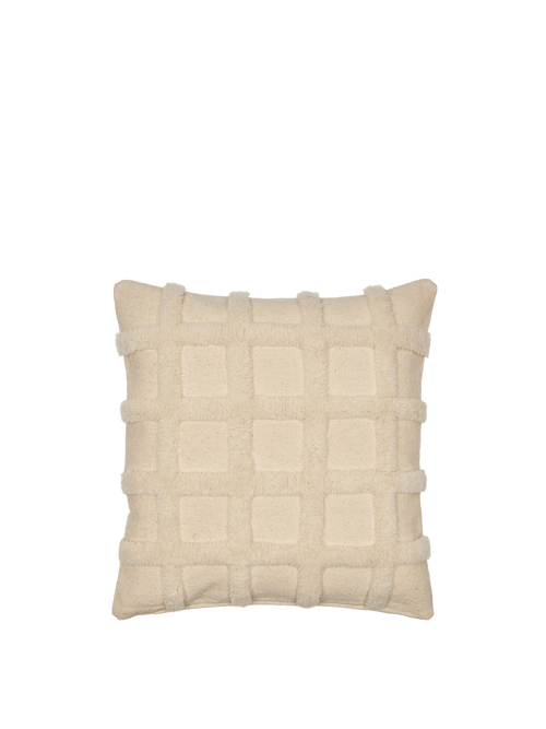 ferm LIVING Norte Grid Cushion – Off-white