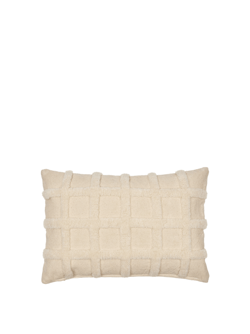ferm LIVING Norte Grid Cushion Rectangular – Off-white