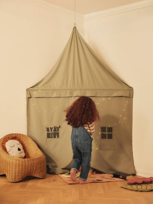 ferm LIVING Settle Corner Curtain – Elm Green