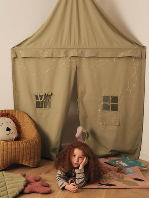 ferm LIVING Settle Corner Curtain – Elm Green