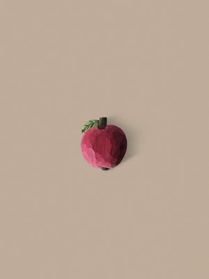 ferm LIVING Apple Hand-carved Hook – Poppy Red