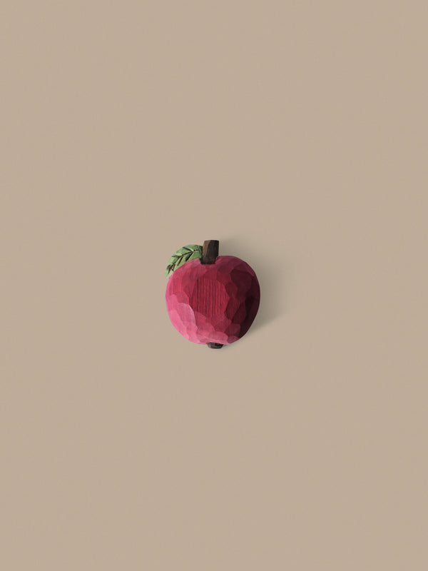 ferm LIVING Apple Hand-carved Hook – Poppy Red