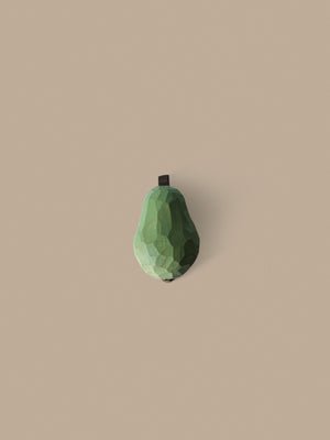 ferm LIVING Pear Hand-carved Hook – Mistletoe