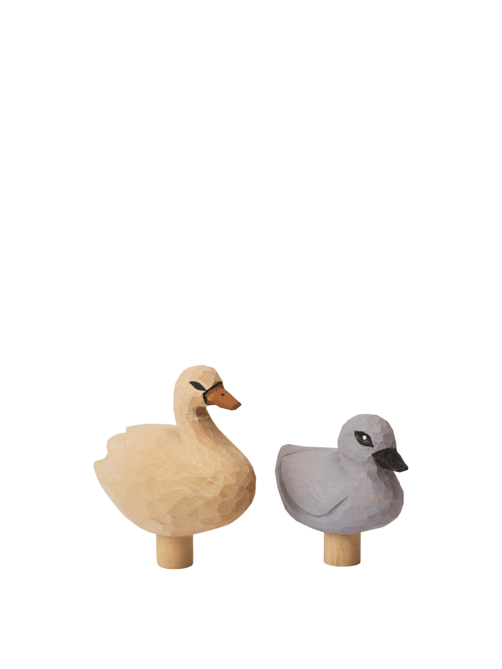 ferm LIVING Loopi Figurines Swan and Duckling – Set of 2 – Multi