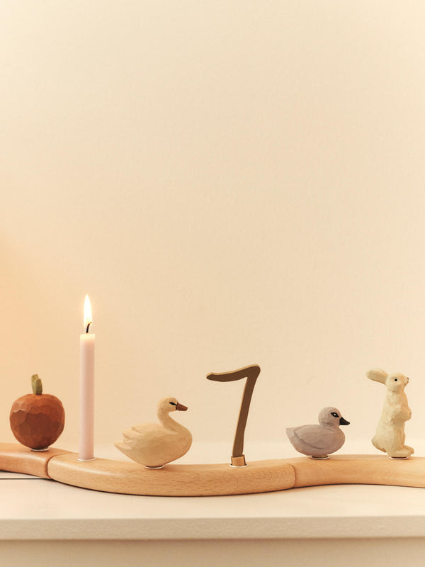 ferm LIVING Loopi Figurines Swan and Duckling – Set of 2 – Multi
