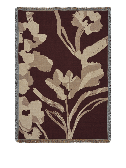 ferm LIVING Cilla Tapestry Blanket – Dark Pecan