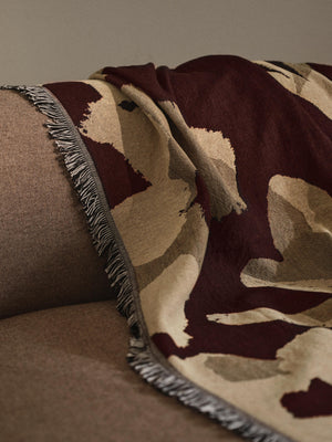 ferm LIVING Cilla Tapestry Blanket – Dark Pecan