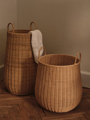 ferm LIVING Braided Laundry Basket Medium – Natural