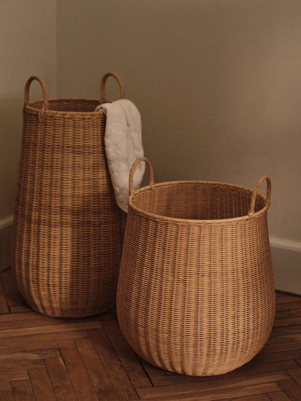 ferm LIVING Braided Laundry Basket Medium – Natural