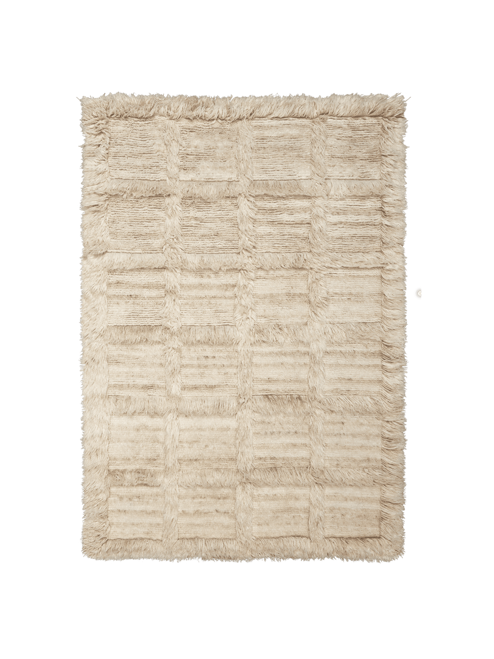 ferm LIVING Norte Grid Rug 160 x 235 cm – Natural