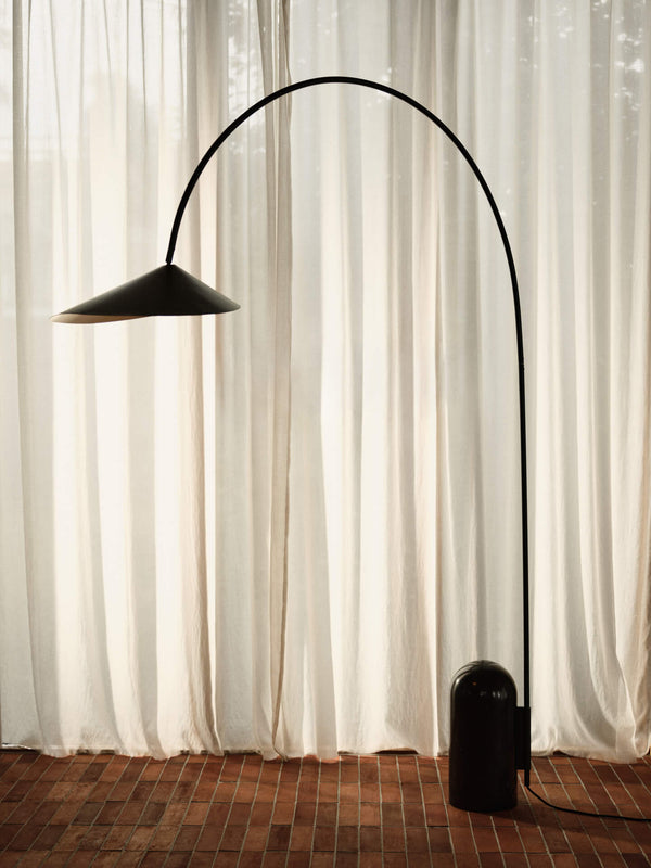 ferm LIVING Arum Arched Floor Lamp – Black