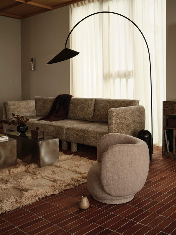 ferm LIVING Arum Arched Floor Lamp – Black