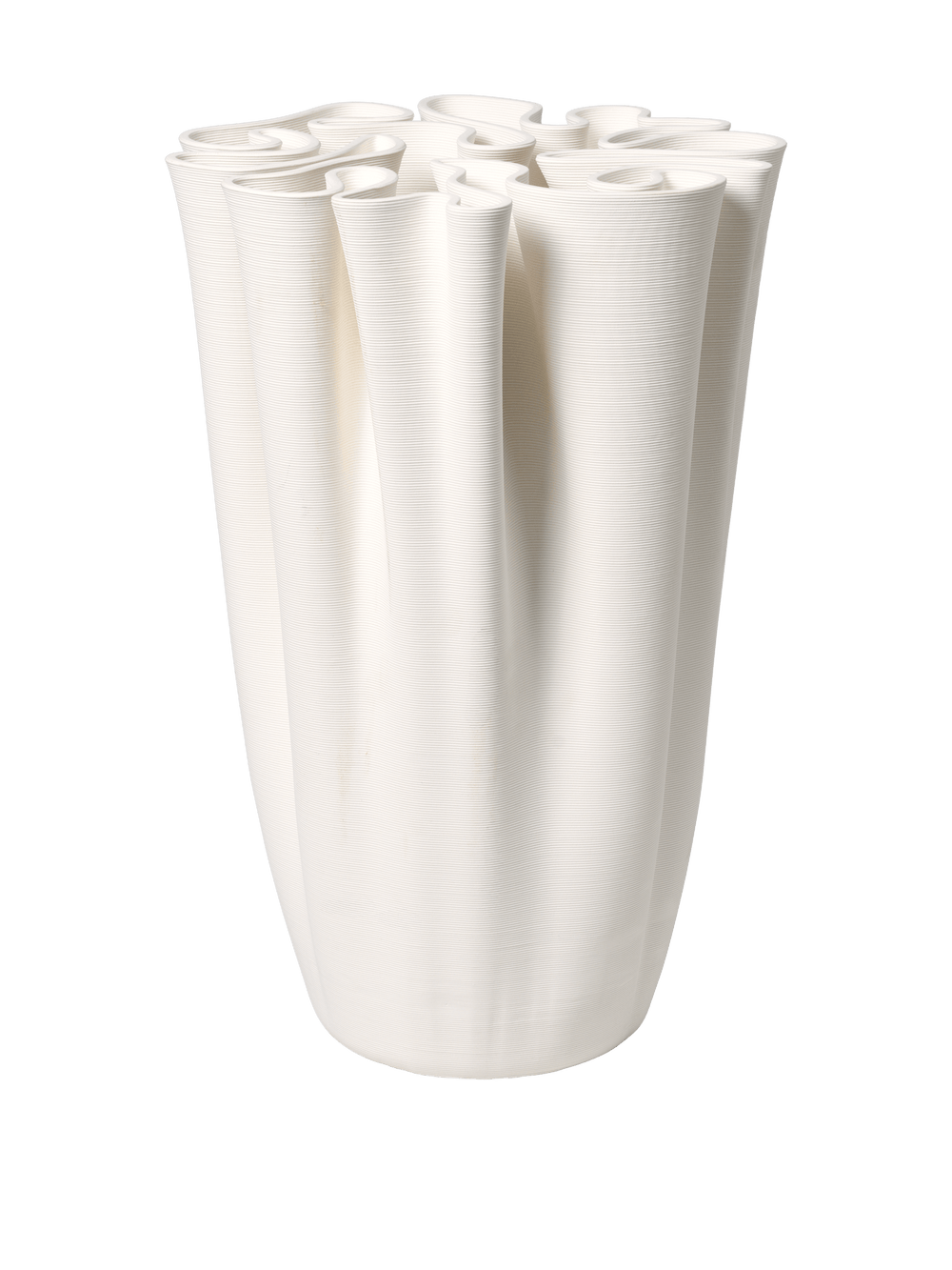 ferm LIVING Dedali Floor Vase H50 cm – Off-white