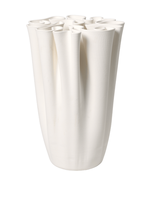 ferm LIVING Dedali Floor Vase H50 cm – Off-white