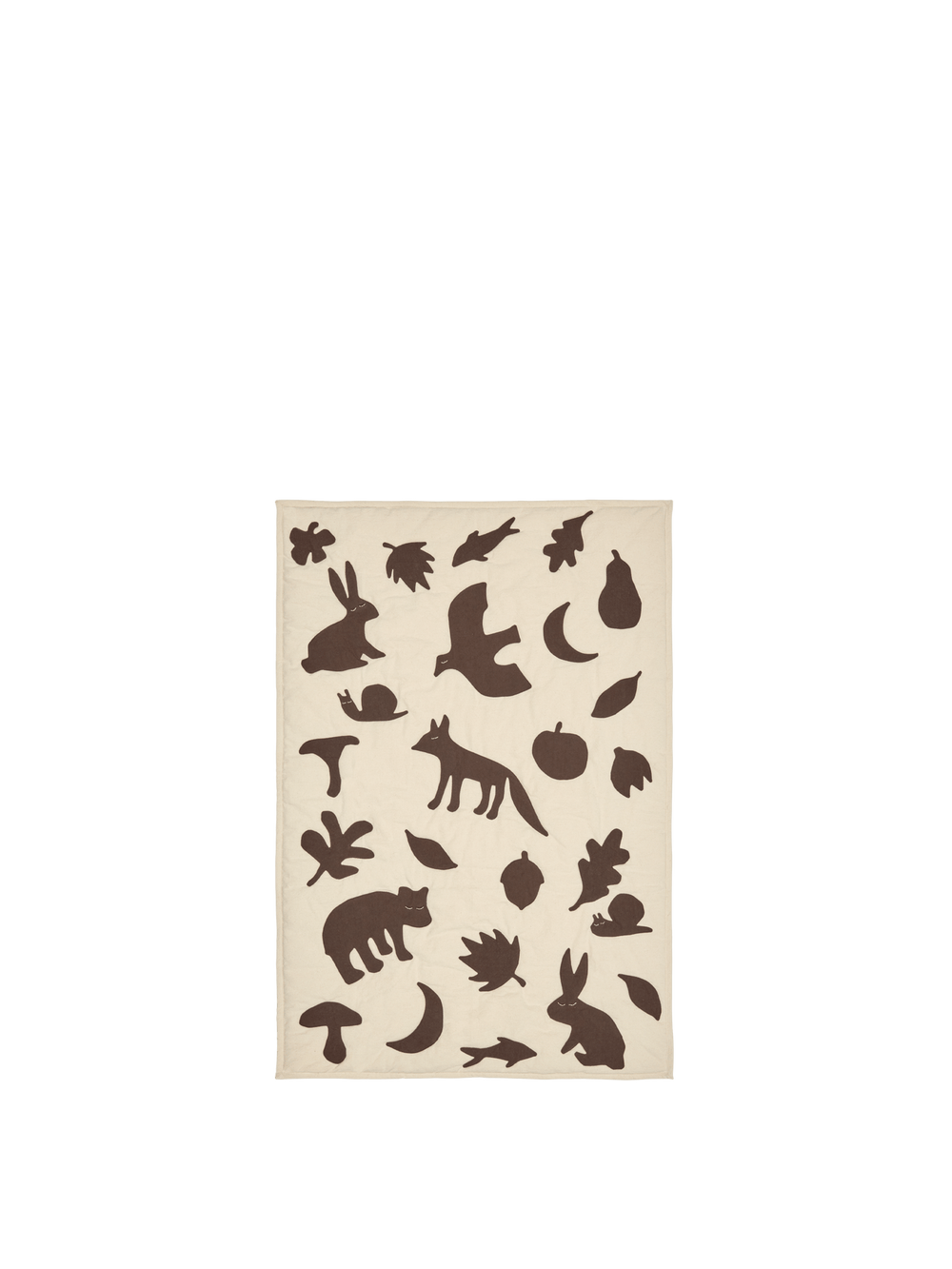 ferm LIVING Lunden Blanket – Off-white / Dark Chocolate