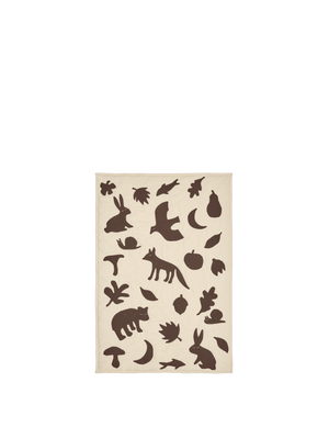 ferm LIVING Lunden Blanket – Off-white / Dark Chocolate