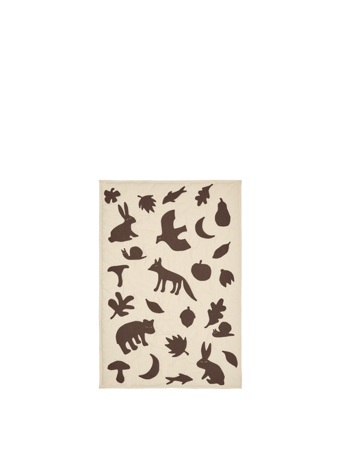 ferm LIVING Lunden Blanket – Off-white / Dark Chocolate