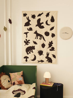 ferm LIVING Lunden Blanket – Off-white / Dark Chocolate