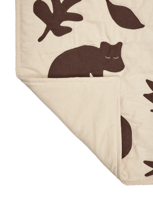 ferm LIVING Lunden Blanket – Off-white / Dark Chocolate