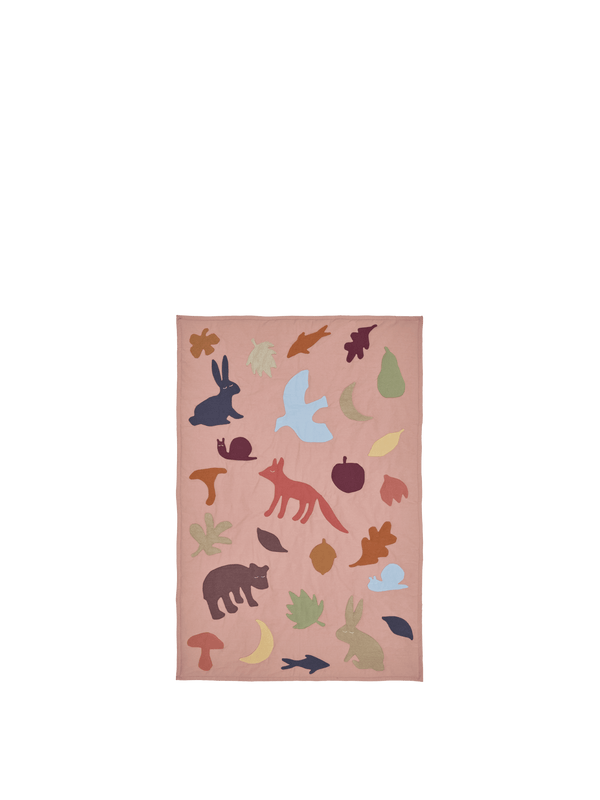 ferm LIVING Lunden Blanket – Rose / Multi