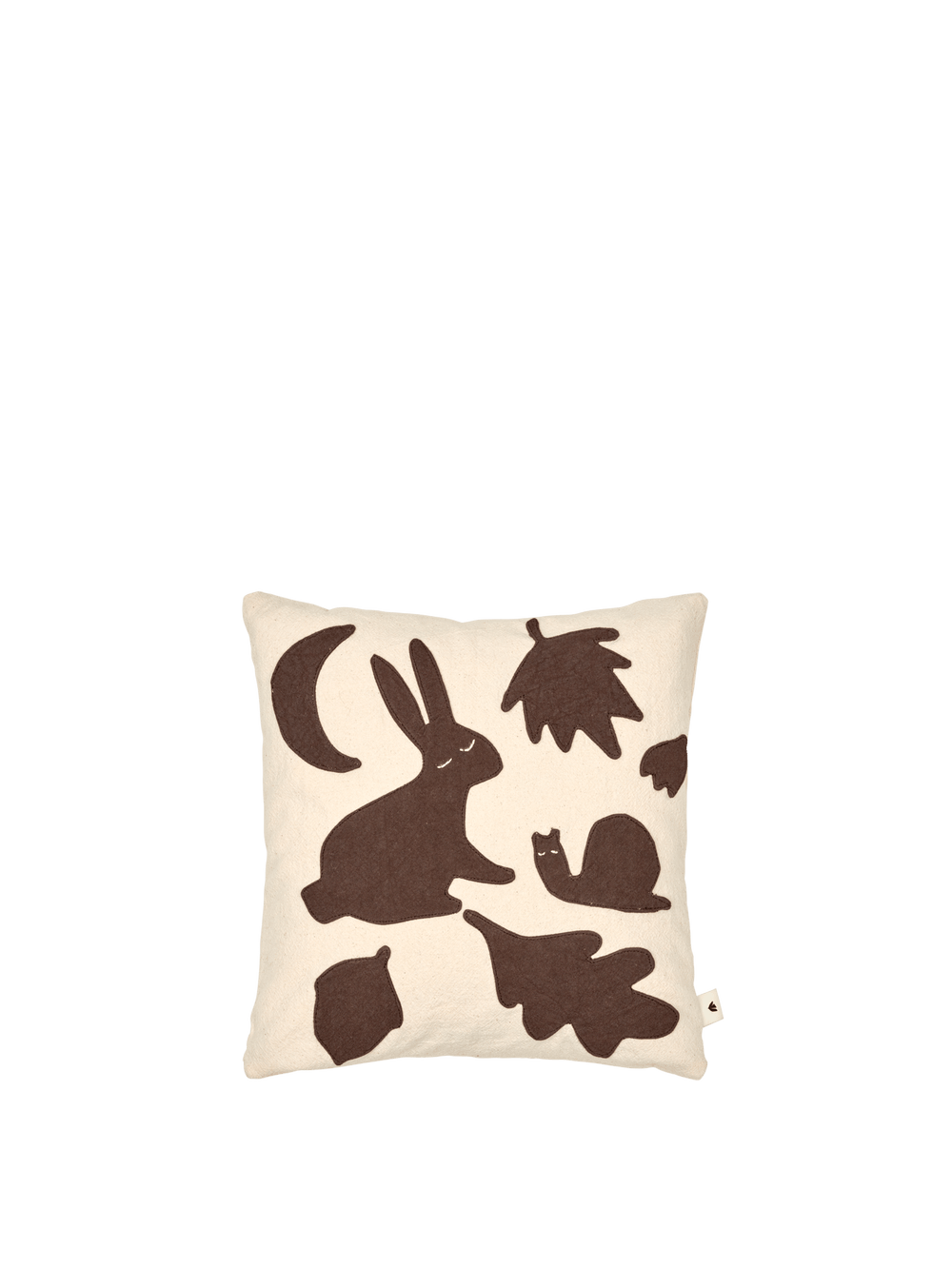 ferm LIVING Lunden Cushion – Off-white / Dark Chocolate
