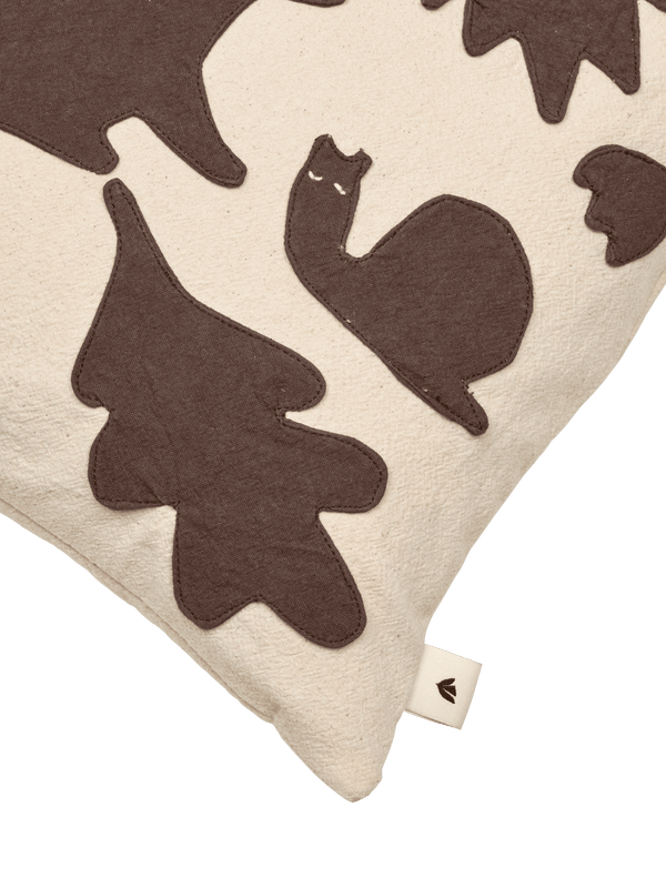 ferm LIVING Lunden Cushion – Off-white / Dark Chocolate